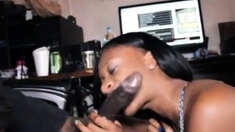 Ebony Giving Black King Sloppy Toppy