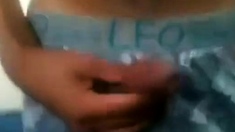 Horny filipino jerks till he cums..