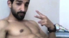 Turkish handsome hunk with big cock cumming