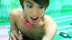 Crossdresser femboy cumming