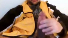 Sexy Str8 Danish Monstercock cums on a paper towel #27