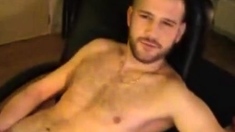 Super hot gay jerks off