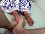 playing footsies with my best friend
