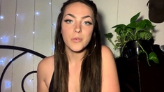 Cute curly brunette solo webcam masturbation