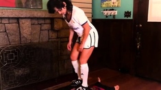 Mistress Lucy Khan - Soccer Cleat Cock Trampling