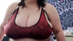 Chubby Brunette Big Boobs Dildo Masturbation