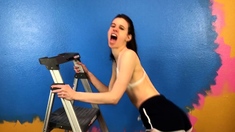 Amateur Webcam Teen Flashes Masturbates