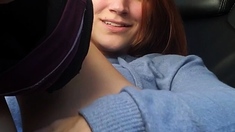 Close up amateur beauty uses her toy to masturbates