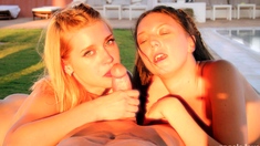 Teen blowjob threesome