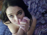 Brunette slut pov blowjob in close up HD
