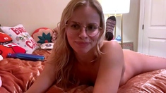 Amateur webcam slut shows tit on cam