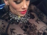 Blonde in lingerie masturbating