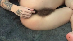 Curly Blonde Teen Records Solo Dildo Masturbation More at