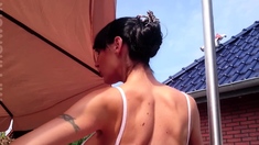 Exotic Brunette Hardcore Foot Fetish Fuck