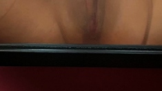 Cute curly brunette solo webcam masturbation