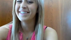 Curly Blonde Teen Records Solo Dildo Masturbation More at