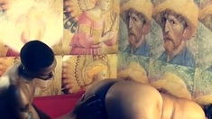 Black And Ebony Babes Get A Stiff Dick
