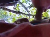 Bearded Daddy Sucks Outdoors