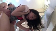 Naughty amateur asian slut opens hairy pussy for huge toys