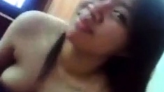 Malay College Babe with Big Tits Pleases Her Boyfriend