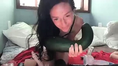 Natural Brunette Solo Toying