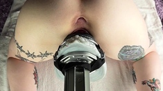 Bondage fetish solo toying hussy