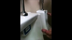 Outdoor Wank Session For Two Slim Dicks At The Urinals