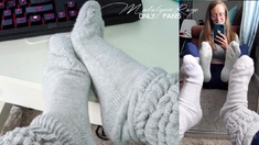 Busty blonde in foot fetish porn