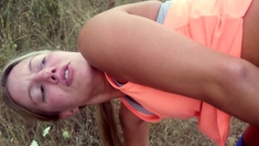 Amateur blonde teen stunner fucked hard and deep outdoors