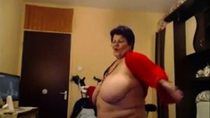 Big-titted Bbw Granny Dances On Webcam