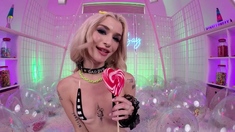 Swallowbay Petite blondie Emma Rosie taking my big dick