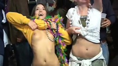 It Is Mardi Gras, Time For Chicks To Flash Their Tits And Earn Beads