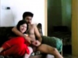 Married indian couple have sex on the couch