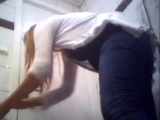Brunette amateur teen toilet ass hidden cam voyeur