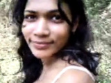 srilankan awanthi nangi undressing in a forest