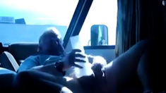 Truck driver masturbating