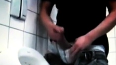 Azeri Jerking Huge Cock At Public Toilet