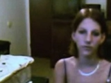 Redhead girl shaves her pussy