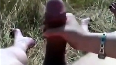 Big dick dad in park